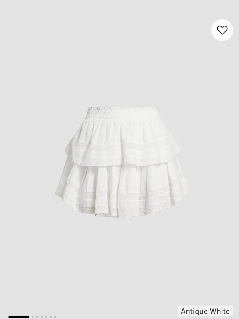 LoveShackFancy Tiered Ruffle Mini Skirt Small